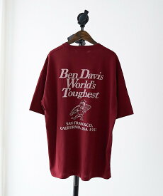 【SALE／50%OFF】coen BEN DAVIS(ベンデイビス)グラフィックTシャツ コーエン トップス カットソー・Tシャツ ホワイト ワインレッド