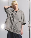 Lyocell Nylon Washer Prime-Over Piping-detailed Switched Open-collar Shirt