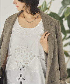 JOURNAL STANDARD 《追加2》バテンレース キャミ ジャーナル スタンダード トップス シャツ・ブラウス ホワイト ブラック【送料無料】
