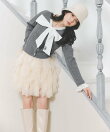 チュールフリルボリュームミニスカート
