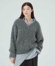 Vネック シャギー プルオーバー