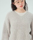 Vネック シャギー プルオーバー