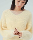 Vネック シャギー プルオーバー