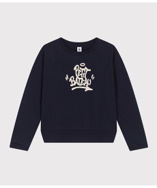 【SALE／30%OFF】PETIT BATEAU プリントスウェットプルオーバー プチバトー トップス スウェット・トレーナー ホワイト【送料無料】