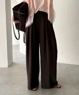 DouDou 【累計販売数3万枚突破/20色4サイズ展開!】タックワイドパンツ ドゥドゥ パンツ その他のパンツ …