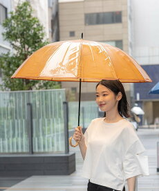 【SALE／43%OFF】LAKOLE バンブービニール長傘 ラコレ ファッション雑貨 傘・長傘 オレンジ グレー ブルー