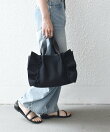 《追加予約》フリル ギャザー コンビ トート バッグ