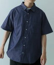 【SALE／64%OFF】URBAN RESEARCH ITEMS TCインディゴレギュラーカラー半袖シャツ アーバンリサーチアイテムズ トップス シャツ・ブラウス ブルー ネイビー