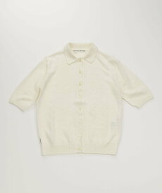 【SALE／50%OFF】Mademoiselle NON NON ユーロリネン天竺 衿付きカーディガン マドモアゼルノンノン トップス カーディガン グリーン ブラック ホワイト【送料無料】