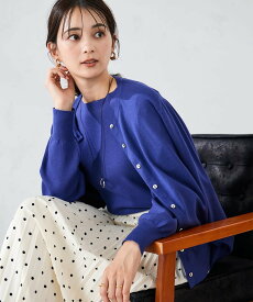 【SALE／60%OFF】a.v.v 【洗える】クルーネック美ラクるカーディガン アー・ヴェ・ヴェ トップス カーディガン ブラック グレー イエロー ブルー パープル ホワイト レッド