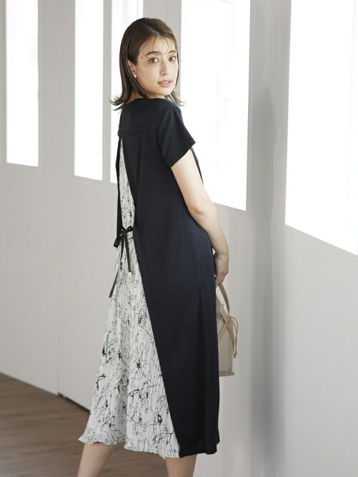 Ketty バックプリーツリボン半袖ワンピース 手洗い可能 Rakuten Fashion 楽天ファッション 旧楽天ブランドアベニュー Db6123