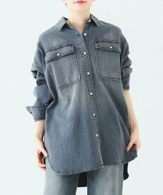 【SALE／20%OFF】B:MING by BEAMS 【5/9新規値下げ】Healthy DENIM * B:MING by BEAMS / 別注 Almond オーバー デニム シャツ 24SS ビーミング ライフストア バイ ビームス トップス シャツ・ブラウス グレー【送料無料】