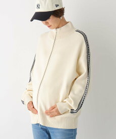 【SALE／50%OFF】LEPSIM 【産前・産後対応】マタニティ/ラインニットカーディガン レプシィム マタニティウェア・ベビー用品 その他のマタニティグッズ ブラウン ホワイト