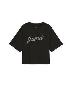PUMA ウィメンズ ESS+ ブロッサム グラフィック 半袖 Tシャツ プーマ トップス カットソー・Tシャツ ブラック