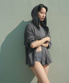 UNITED ARROWS green label relaxing ラッシュフードパーカー ラッシュガード / スイムウェア ユナイテッドアローズ グリーンレーベルリラクシング 水着・スイムグッズ その他の水着・スイムグッズ グレー ブラック【送料無料】