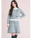 【WEB限定カラー】トリムミニニットワンピースセット