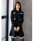 【WEB限定カラー】トリムミニニットワンピースセット