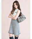 【WEB限定カラー】トリムミニニットワンピースセット