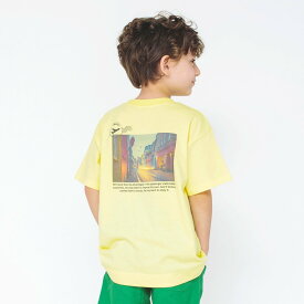 branshes 【bコレ】グラフィック半袖Tシャツ ブランシェス トップス カットソー・Tシャツ ベージュ ホワイト イエロー ネイビー オレンジ グリーン グレー ブルー ブラック