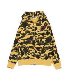 A BATHING APE 1ST CAMO APE HEAD PATCH FULL ZIP HOODIE ア ベイシング エイプ トップス パーカー・フーディー カーキ イエロー【送料無料】