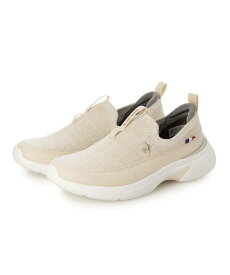 【SALE／29%OFF】le coq sportif ニットスニーカー(LCS ロレーヌ FK) モード・エ・ジャコモ×イング シューズ・靴 スニーカー ベージュ ホワイト ブルー【送料無料】
