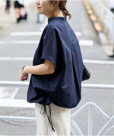 JOURNAL STANDARD 《WEB限定追加3》ハードマンズリネンコットンフレンチスリーブスキッパーシャツ ジャーナル スタンダード トップス シャツ・ブラウス ネイビー ホワイト【送料無料】