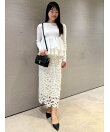 【洗える】ラッフルペプラムニットプルオーバー