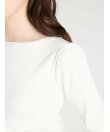 【洗える】ラッフルペプラムニットプルオーバー
