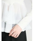 【洗える】ラッフルペプラムニットプルオーバー