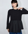 【定番】・【サステナブル】ペプラムコンビニットプルオーバー/オケージョン対応
