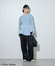 【定番】・【サステナブル】ペプラムコンビニットプルオーバー/オケージョン対応