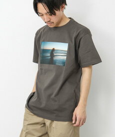 NOLLEY'S goodman Landscape with people T-shirts フォトプリントTシャツ ノーリーズ トップス カットソー・Tシャツ グレー ホワイト ブラック【送料無料】