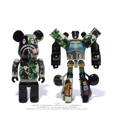 A BATHING APE BAPE X TRANSFORMERS X BE@RBRICK - ABC CAMO SHARK CONVOY 400% ア ベイシング エイプ インテリア・生活雑貨 おもちゃ・ゲーム・フィギュア グリーン【送料無料】