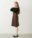 V-NECK LACE DRESS
