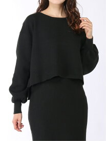 rienda Volume Sleeve Knit TOP リエンダ トップス ニット ブラック ベージュ ピンク【送料無料】