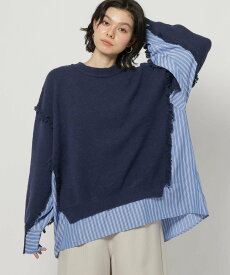 【SALE／20%OFF】niko and ... ストライプドッキングニット ニコアンド トップス ニット ネイビー ホワイト グレー【送料無料】