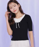 JILL by JILL STUART フリルギャザーニット ジル バイ ジル スチュアート トップス ニット ホワイト グレ…