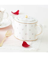 Francfranc クラシックローズ ティーポット ピンク カフェ ドット柄 急須 フランフラン 食器・調理器具・…