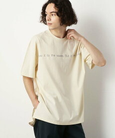 【SALE／46%OFF】Purple&Yellow 布帛切替メッセージプリントロング半袖クルーネックTシャツ コムサイズム トップス カットソー・Tシャツ ネイビー ホワイト ブラック カーキ