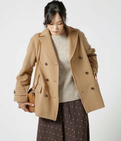 【SALE／15%OFF】NEWYORKER WOMEN ウールシャルムビーバー Pコート ニューヨーカー ジャケット・アウター ピーコート グレー ブラック ブラウン【送料無料】