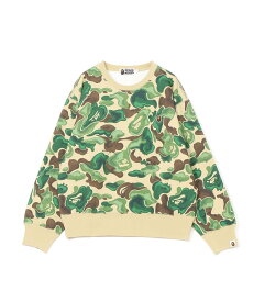 A BATHING APE BAPE ART CAMO CREWNECK ア ベイシング エイプ トップス スウェット・トレーナー グリーン ベージュ【送料無料】