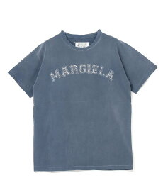 Maison Margiela ロゴコットンジャージーTシャツ メゾンマルジェラ トップス カットソー・Tシャツ ブルー ホワイト【送料無料】