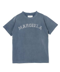 Maison Margiela ロゴコットンジャージーTシャツ メゾンマルジェラ トップス カットソー・Tシャツ ブルー【送料無料】