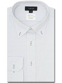 TAKA-Q 形態安定 吸水速乾 スタンダードフィット ボタンダウン 長袖 ワイシャツ シャツ ビジネスシャツ yシャツ トップス メンズ タカキュー スーツ・フォーマル Yシャツ・カッターシャツ グレー