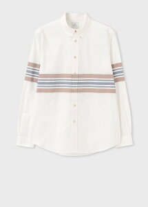 PS Paul Smith �c�[�g�[���X�g���C�v �{�^���_�E���V���c �|�[���E�X�~�X �g�b�v�X �V���c�E�u���E�X �z���C�g �u���b�N�y���������z