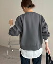 【WEB限定】シアー裾ラウンドプルオーバー
