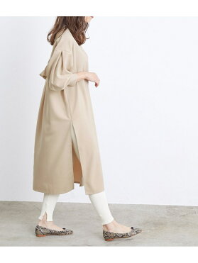 Adam Et Rope Web限定 サイドスリットシャツワンピース アダムエロペ ワンピース シャツワンピース ネイビー ベージュ 送料無料 Room 欲しい に出会える