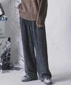 【SALE／20%OFF】MAISON SPECIAL Chemical Over-Dye Heavy-Weight Sweat Pin tuck Easy Wide Pants メゾンスペシャル パンツ ジャージ・スウェットパンツ ブラック ホワイト パープル レッド ブラウン【送料無料】