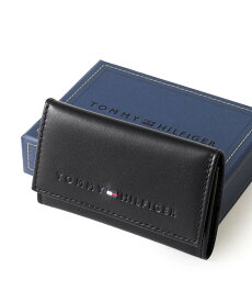 【SALE／4%OFF】ADPOSION ADPOSION/(M)【TOMMY HILFIGER / トミーヒルフィガー】Key Case / ワンポイント レザーキーケース テットオム 財布・ポーチ・ケース その他の財布・ポーチ・ケース ブラック ブラウン【送料無料】