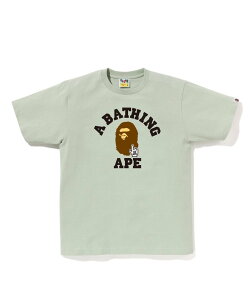 A BATHING APE GO APE POINTER COLLEGE TEE �A �x�C�V���O �G�C�v �g�b�v�X �J�b�g�\�[�ET�V���c �p�[�v�� �O���[���y���������z